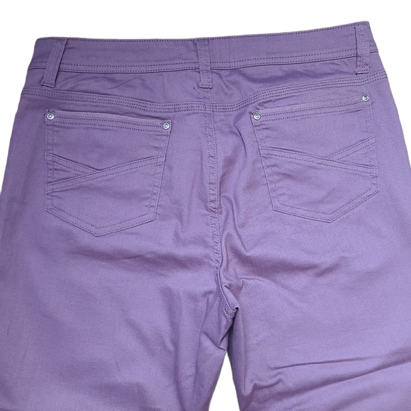 Cleo Petites every body purple  straight leg pants - Picture 10 of 11